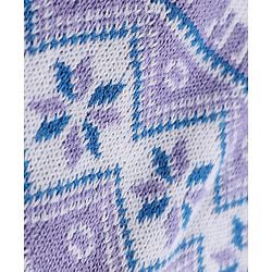 Babyhug Knit Full Sleeves Sweater Set with Abstract Design - Lavender