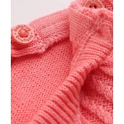 Babyhug Knit Full Sleeves Sweater Set - Pink