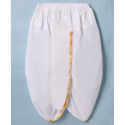 Babyhug 100% Cotton Cambric Woven Full Sleeves Dhoti Kurta Set and Jacket With Stripes Print in White