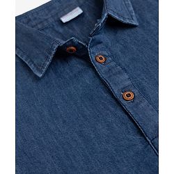 Babyhug Premium 100% Cotton Denim Woven Kurta and Pyjama With Full Sleeves in Blue