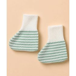 Babyhug Knit Cardigan and Pant with Full Sleeves and Color Block Design in Mint for Preemie-Preemie