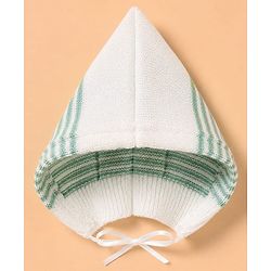 Babyhug Knit Cardigan and Pant with Full Sleeves and Color Block Design in Mint for Preemie-Preemie