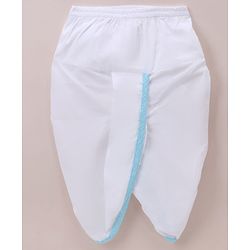 Babyhug 100% Cotton Cambric Woven Full Sleeves Embroidered Kurta & Dhoti Set - Light Blue