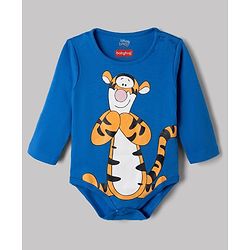 Babyhug Disney Interlock Knit Full Sleeves Onesies With Animal Print & Winnie The Pooh Graphic Pack of 3 - Yellow, White & Blue