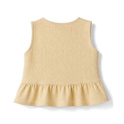 Babyhug Cotton Woven Sleeveless Top & Palazzo Set - Cream