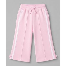 Babyhug 100% Cotton Terry Knit Full Sleeves Top & Pant Set With Text Print - Pink