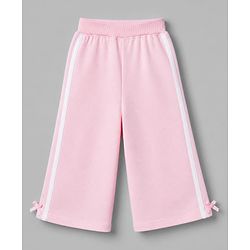 Babyhug 100% Cotton Terry Knit Full Sleeves Top & Pant Set With Text Print - Pink