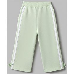 Babyhug Terry Knit Full Sleeves Top With Rabbit Patch & Pants Set - Light Green