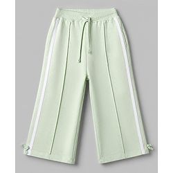 Babyhug Terry Knit Full Sleeves Top With Rabbit Patch & Pants Set - Light Green