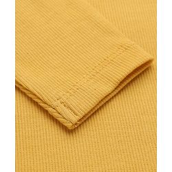 Babyhug Cotton Ribbed Knit Solid Winter T-Shirt with Full Sleeves in Yellow