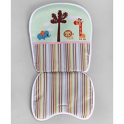 Babyhug Comfort Folding Booster Seat with 3 Point Safety Harness - Blue| Adjustable Height| Removable Food Tray| Foldable Design| Washable Seat Cover