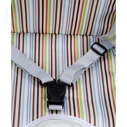 Babyhug Comfort Folding Booster Seat with 3 Point Safety Harness - Blue| Adjustable Height| Removable Food Tray| Foldable Design| Washable Seat Cover