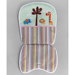 Babyhug Comfort Folding Booster Seat with 3 Point Safety Harness - Brown| Adjustable Height| Removable Food Tray| Foldable Design| Washable Seat Cover