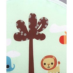 Babyhug Comfort Folding Booster Seat with 3 Point Safety Harness - Brown| Adjustable Height| Removable Food Tray| Foldable Design| Washable Seat Cover