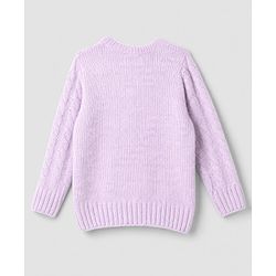 Babyhug Cable Knit Full Sleeves Pullover - Lavender