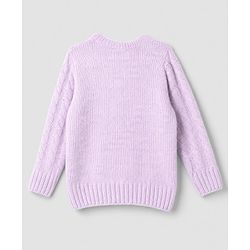 Babyhug Cable Knit Full Sleeves Pullover - Lavender
