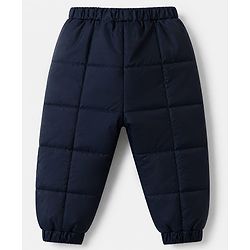 Babyhug Heavy Polyfill Winter Wear suit - Navy Blue 6-9M