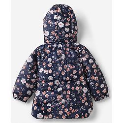 Babyhug Heavy Polyfill Winter Wear suit - Navy Blue 6-9M