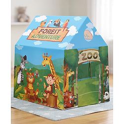 Babyhug Playtime Forest Adventure Tent House for Kids| Indoor & Outdoor Play| Imaginative Play| Spacious Play Area| Portable & Easy to Store| Gifting Option for 3 Years+ Boys & Girls| BIS Certified