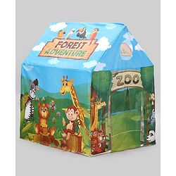 Babyhug Playtime Forest Adventure Tent House for Kids| Indoor & Outdoor Play| Imaginative Play| Spacious Play Area| Portable & Easy to Store| Gifting Option for 3 Years+ Boys & Girls| BIS Certified
