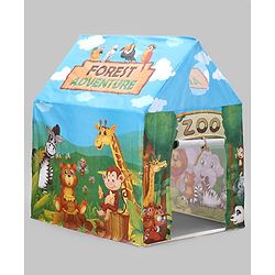 Babyhug Playtime Forest Adventure Tent House for Kids| Indoor & Outdoor Play| Imaginative Play| Spacious Play Area| Portable & Easy to Store| Gifting Option for 3 Years+ Boys & Girls| BIS Certified