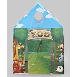 Babyhug Playtime Forest Adventure Tent House for Kids| Indoor & Outdoor Play| Imaginative Play| Spacious Play Area| Portable & Easy to Store| Gifting Option for 3 Years+ Boys & Girls| BIS Certified