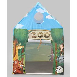 Babyhug Playtime Forest Adventure Tent House for Kids| Indoor & Outdoor Play| Imaginative Play| Spacious Play Area| Portable & Easy to Store| Gifting Option for 3 Years+ Boys & Girls| BIS Certified