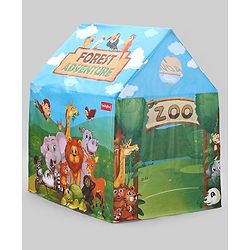 Babyhug Playtime Forest Adventure Tent House for Kids| Indoor & Outdoor Play| Imaginative Play| Spacious Play Area| Portable & Easy to Store| Gifting Option for 3 Years+ Boys & Girls| BIS Certified