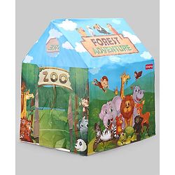 Babyhug Playtime Forest Adventure Tent House for Kids| Indoor & Outdoor Play| Imaginative Play| Spacious Play Area| Portable & Easy to Store| Gifting Option for 3 Years+ Boys & Girls| BIS Certified