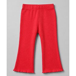 Babyhug 100% Cotton Single Jersey Knit Full Sleeves Top & Leggings Set with Heart Applique - White & Red