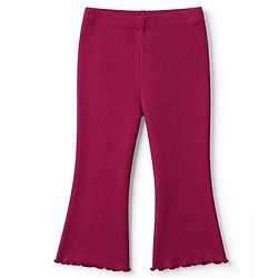 Babyhug 100% Cotton Knit Full Sleeves Top & Leggings Set With Heart Patch - Purple