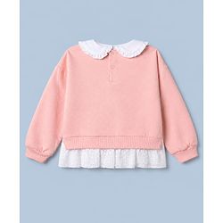Babyhug 100% Cotton Single Jersey Knit Full Sleeves Top and Leggings with Full Length and Butterfly Applique in Pink