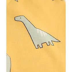 Babyhug Cotton Knit Footed Bootie Legging and Elephant Print Pack of 3 - White, Yellow & Light Blue