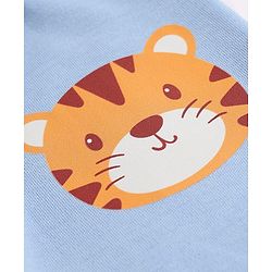 Babyhug Cotton Knit Footed Bootie Leggings With Animal Print Pack of 3 - Orange Light Green Blue
