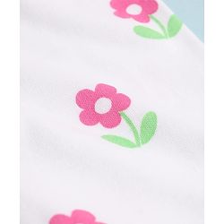 Babyhug Cotton Knit Footed Bootie Legging With Floral Print Pack of 3 - Pink White Light Pink