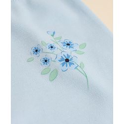 Babyhug Cotton Footed Bootie Legging With Floral Print Pack of 3 - Pink White Blue