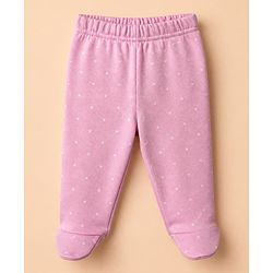 Babyhug Cotton Footed Bootie Legging With Floral Print Pack of 3 - Pink White Blue