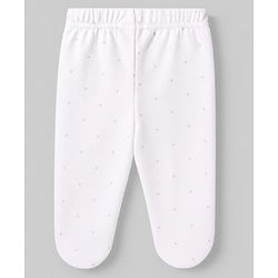 Babyhug Cotton Footed Bootie Legging With Floral Print Pack of 3 - Pink White Green