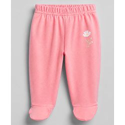 Babyhug Cotton Footed Bootie Legging With Floral Print Pack of 3 - Pink White Green