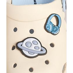 Cute Walk by Babyhug Clogs Back Strap Closure Clogs with Dino Applique - Beige / Blue