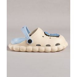 Cute Walk by Babyhug Clogs Back Strap Closure Clogs with Dino Applique - Beige / Blue