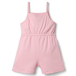 Babyhug 100% Cotton Rib Knit Sleeveless Solid Jumpsuit With Jacket -Pink