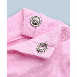 Babyhug 100% Cotton Knit Full Sleeves T-Shirts with Frill Detail and Flowers And Butterflies Print Pack of 3 - Light Pink Peach Dark Pink
