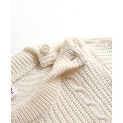 Babyhug Knit Full Sleeves Sweater Set with Color Block Design - Dark Pink
