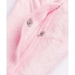 Babyhug Knit Full Sleeves Hooded Winter Wear Romper With Teddy Bear Patch - Pink