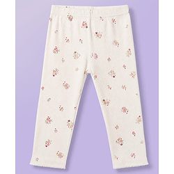 Babyhug Single Jersey Knit Full Sleeves Top & Floral Printed Leggings Set - Pink