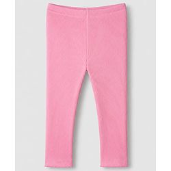 Babyhug 100% Cotton Knit Single Jersey Full Sleeves Top and Leggings with Full Length and Floral Print in White & Pink