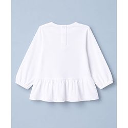 Babyhug 100% Cotton Single Jersey Knit Full Sleeves Top & Leggings Set With Unicorn Print - White