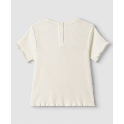 Babyhug 100% Cotton Knit Top and Skirt with Half Sleeves and Floral Print in White