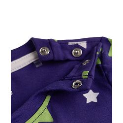 Babyhug 100% Cotton Knit Full Sleeves Co-Ords T-Shirt & Pyjama NIght Suit with Star Print - Purple
